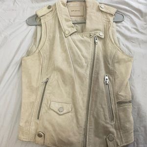 BLANK NYC MOTORCYCLE LEATHER VEST (real leather )